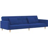 Vidaxl - Schlafsofa 2-Sitzer mit 2 Kissen Blau Stoff
