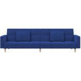 Vidaxl - Schlafsofa 2-Sitzer mit 2 Kissen Blau Stoff