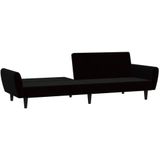 Schlafsofa 2-Sitzer Schwarz Samt vidaXL