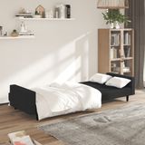 Schlafsofa 2-Sitzer Schwarz Samt Vidaxl