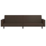 Schlafsofa 2-Sitzer Braun Kunstleder Vidaxl