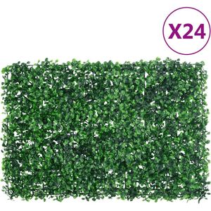 vidaXL Hek met kunstheester 24 st 40x60 cm groen