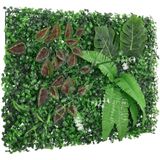 vidaXL Hek met kunstplanten 24 st 40x60 cm groen