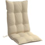 Hochlehner-Auflagen 4 Stk. Beige Oxford-Gewebe Vidaxl