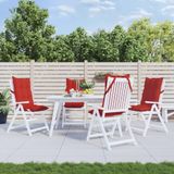 vidaXL - Stoelkussens - 4 - st - hoge - rug - oxford - stof - rood