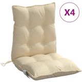 Niedriglehner-Auflagen 4 Stk. Beige Oxford-Gewebe Vidaxl