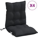 Niedriglehner-Auflagen 4 Stk. Schwarz Oxford-Gewebe Vidaxl