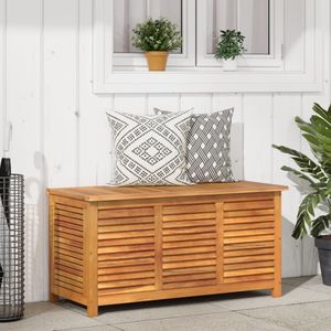 vidaXL Tuinbox met jaloezieën 113x50x56 cm massief acaciahout