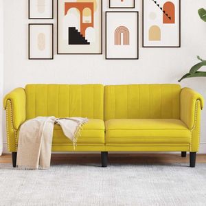 Sofa 2-Sitzer Gelb Samt Vidaxl