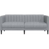 Sofa 2-Sitzer Hellgrau Stoff Vidaxl