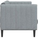 Sofa 2-Sitzer Hellgrau Stoff Vidaxl