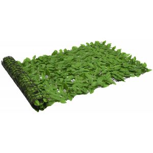 vidaXL Balkonscherm met groene bladeren 200x100 cm