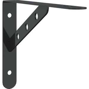 vidaXL - Plankdragers - Roestvrijstaal - Zwart - 4 Stuks