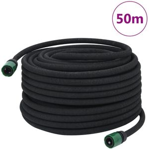 vidaXL Druppelslang 0,6'' 50 m rubber zwart