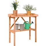 Pflanztisch mit Ablage Braun 78x38x82,5 cm Massivholz Tanne Vidaxl