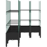 Pflanzkübel mit Rankgitter Schwarz 160x120x142,5 cm pp Vidaxl