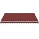 vidaXL Luifel handmatig uittrekbaar 400x350 cm bordeauxrood