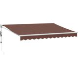 vidaXL - Luifel - automatisch - uittrekbaar - 350x250 - cm - bruin