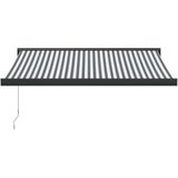 vidaXL - Luifel - uittrekbaar - 3,5x2,5 - m - stof - en - aluminium - antraciet - en - wit