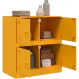 Sideboard Senfgelb 67x39x73 cm Stahl Vidaxl