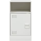 vidaXL - Nachtkastjes - 2 - st,5x39x62 - cm - staal - wit