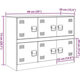 vidaXL - Dressoirx39x73 - cm - staal - mosterdgeel