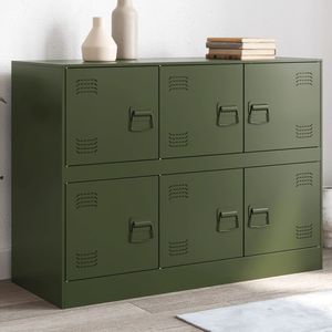 Sideboard Olivgrün 99x39x73 cm Stahl Vidaxl