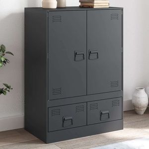 vidaXL Highboard Anthrazit 67x39x95 cm Stahl