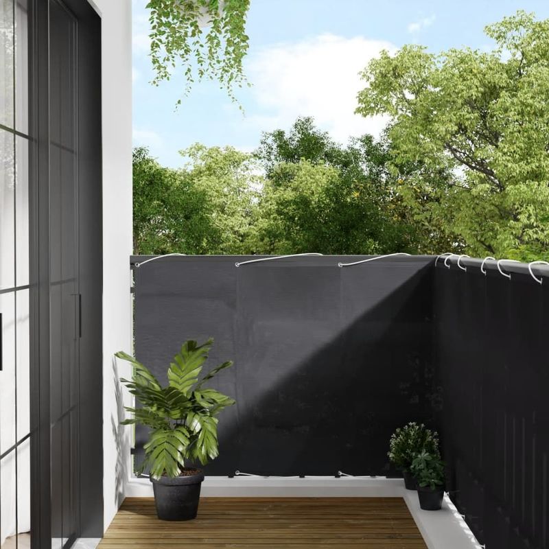 Balkon-Sichtschutz Anthrazit 120x1000 cm 100 % Polyester-Oxford vidaXL