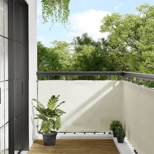 vidaXL Balkonscherm 90x700 cm 100% oxford polyester crèmekleurig