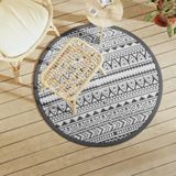 Vidaxl - Outdoor-Teppich arakil Schwarz Ø120 cm pp