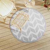 vidaXL Outdoor-Teppich ARAKIL Grau Ø120 cm PP