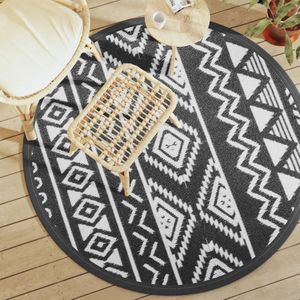 Vidaxl - Outdoor-Teppich arakil Schwarz Ø160 cm pp