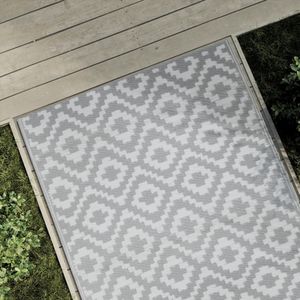 vidaXL - ARAKIL - Buitenkleed - Grijs - Polypropeen - 120x180 cm