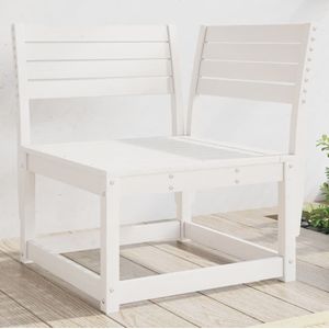 vidaXL Garten-Ecksofa Weiß 73x73x78 cm Massivholz Kiefer