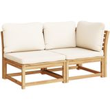 vidaXL - 8-delige - Loungeset - met - kussens - massief - acaciahout