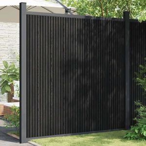 vidaXL - Schuttingpaneel - 173x186 - cm - HKC - grijs