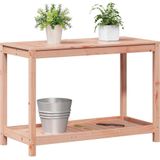 vidaXL - Oppottafel - met - schap - 108x50x75 - cm - massief - douglashout