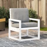 vidaXL - Tuinstoel,5x63x76 - cm - massief - grenenhout - wit