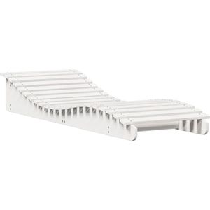 vidaXL - Ligbed - Wit - Massief Grenenhout - Ergonomisch Ontwerp