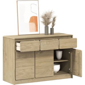 vidaXL - Dressoir - SAUDAx43x75,5 - cm - massief - grenenhout - eikenkleurig