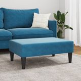 Fußhocker Blau 77x55x31 cm Samt Vidaxl