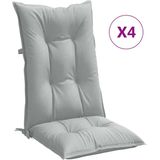 Hochlehner-Auflagen 4 Stk. Melange Hellgrau 120x50x7 cm Stoff Vidaxl