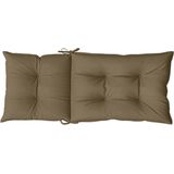 vidaXL - Stoelkussens - 6 - st - hoge - rug - 120x50x7 - cm - stof - gemêleerd - taupe