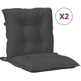 vidaXL Niedriglehner-Auflagen 2 Stk Melange Anthrazit 100x50x7cm Stoff