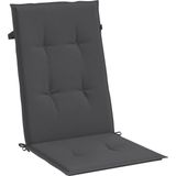 Hochlehner-Auflagen 2 Stk. Melange Anthrazit 120x50x4 cm Stoff Vidaxl