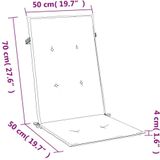 Hochlehner-Auflagen 2 Stk. Melange Blau 120x50x4 cm Stoff Vidaxl