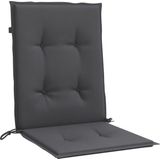 Niedriglehner-Auflagen 4 Stk Melange Anthrazit 100x50x4cm Stoff Vidaxl