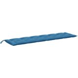 vidaXL Gartenbank-Auflagen 2 Stk. Melange Blau 200x50x7 cm Stoff