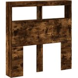 vidaXL Hoofdbordkast met LED-verlichting 100x17x102 cm gerookt eiken